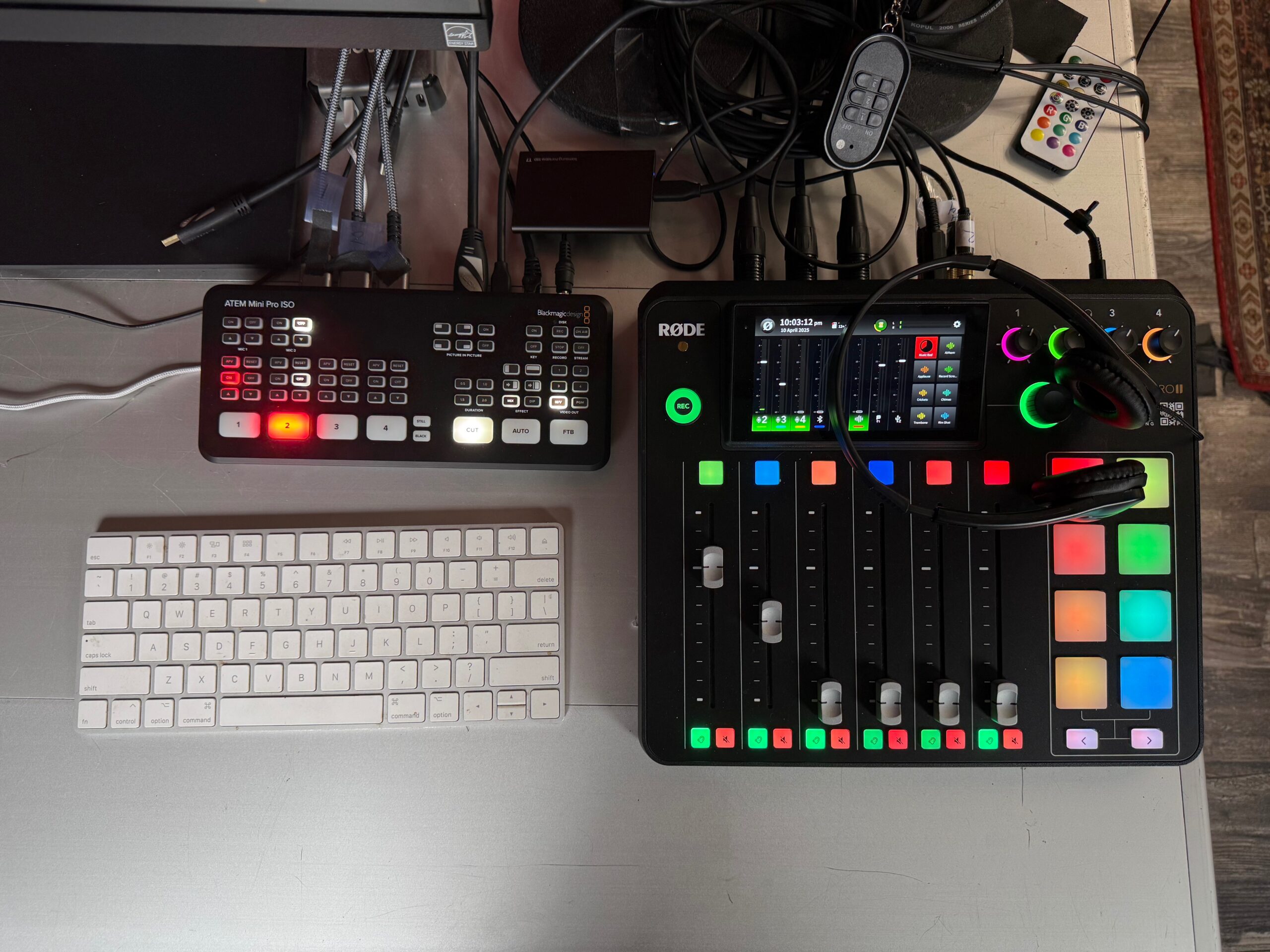 Podcast studio setup