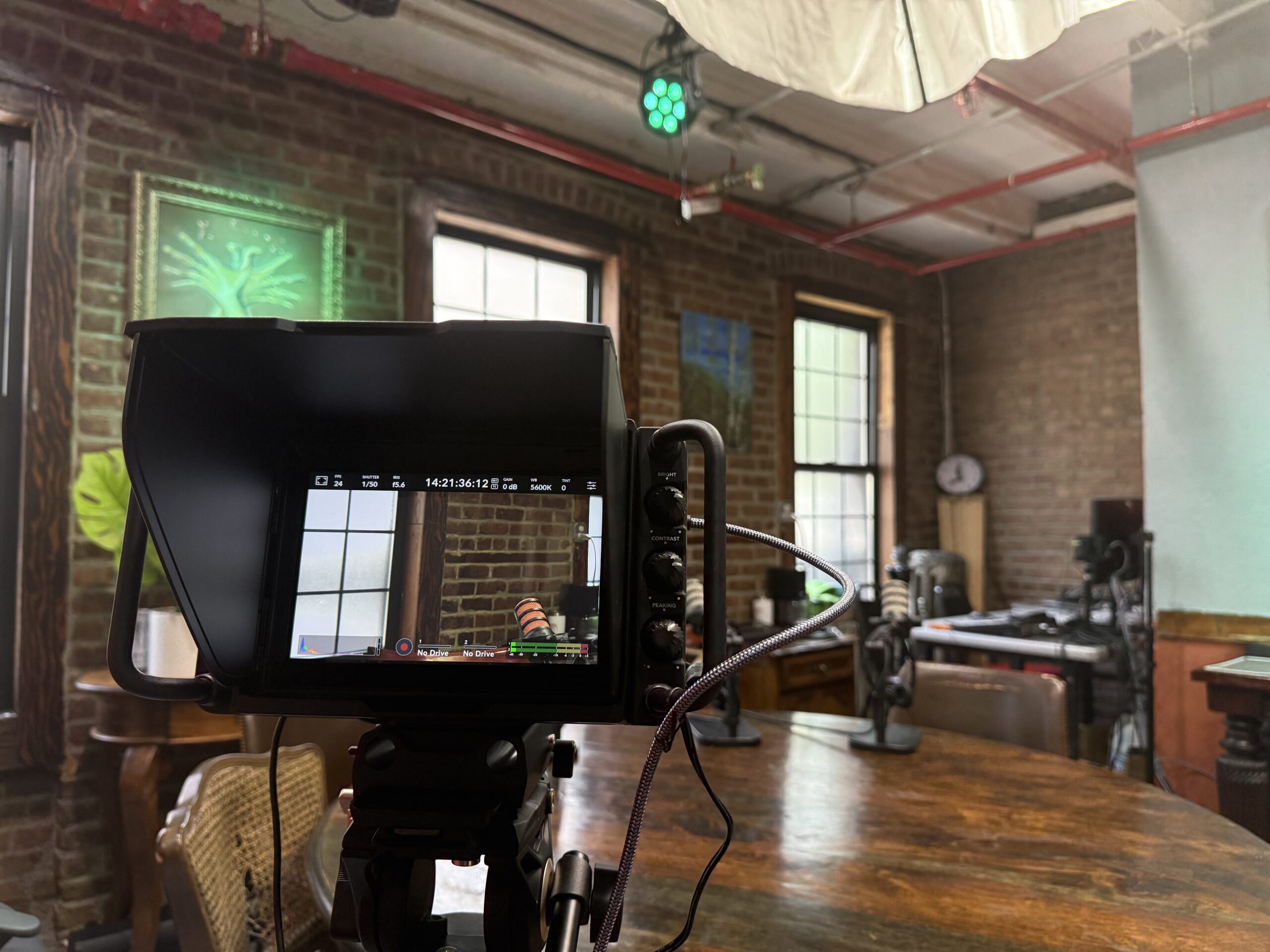 blackmagic at podcast studio